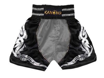 Boxing Trunks : KNBSH-202-Silver-Black